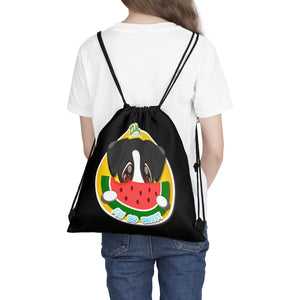 Outdoor Drawstring Bag - Watermelon Logo (Black)