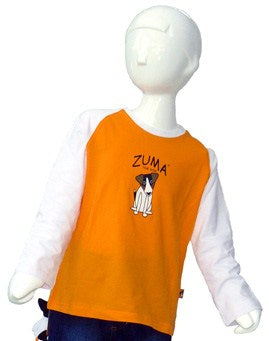 Long Sleeve T-Shirt with Vintage Zuma the Dog Logo