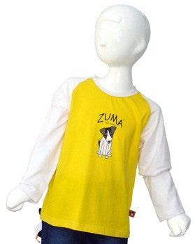 Long Sleeve T-Shirt with Vintage Zuma the Dog Logo