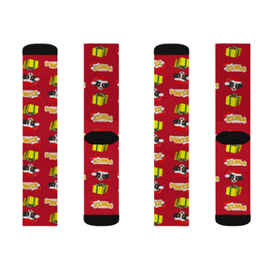 Christmas Sublimation Socks - Allover Red