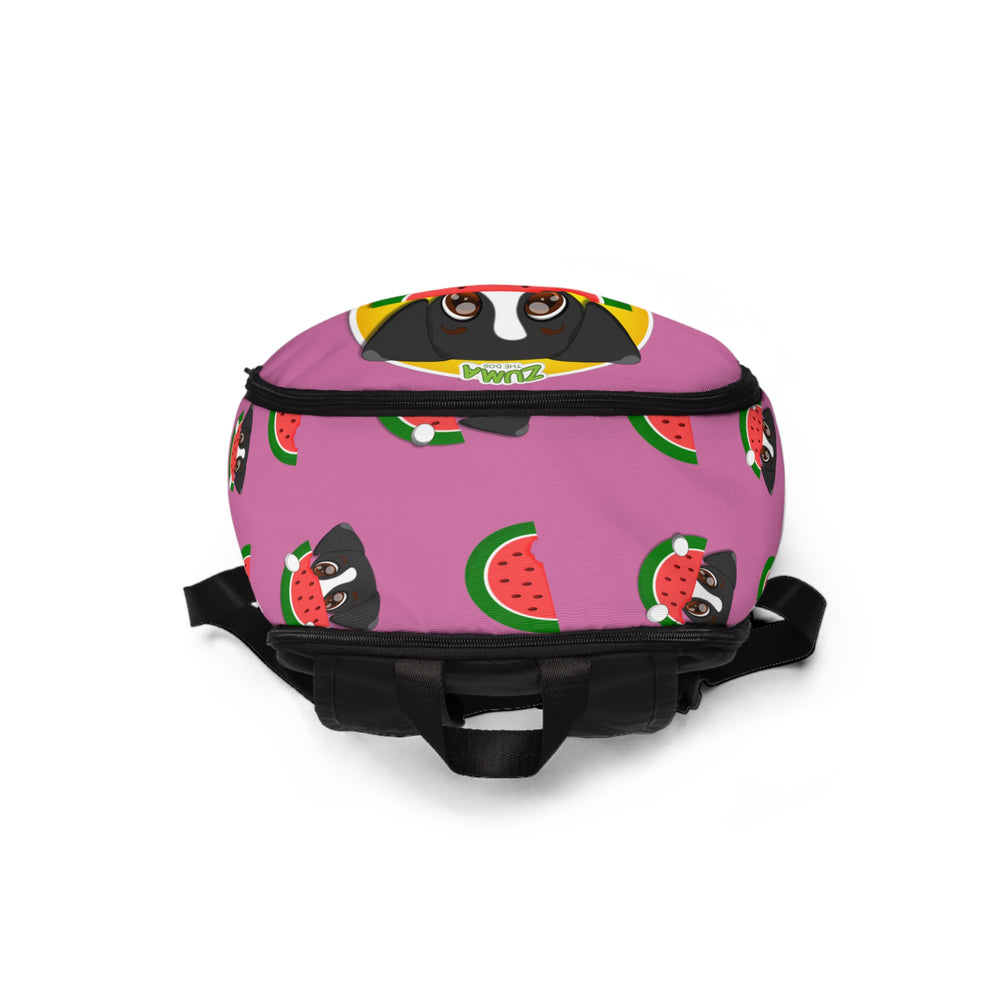 Unisex Fabric Backpack - Watermelon Logo (Pink)