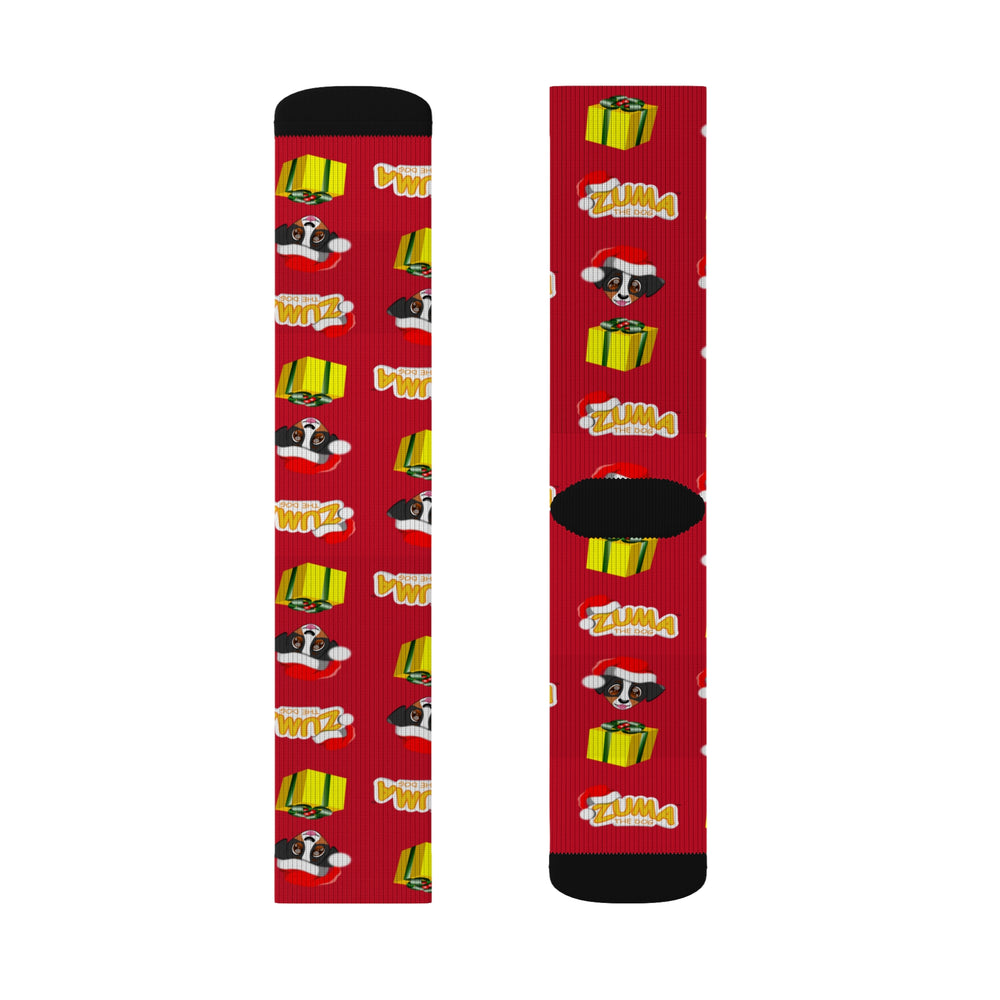 Christmas Sublimation Socks - Allover Red