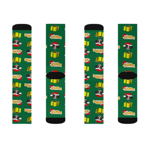 Christmas Sublimation Socks - Allover Green