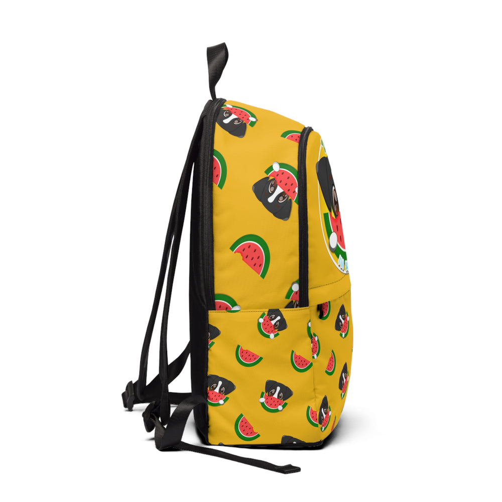 Unisex Fabric Backpack - Watermelon Logo (Yellow)