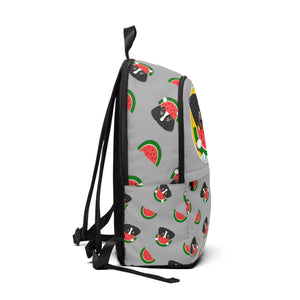 Unisex Fabric Backpack - Watermelon Logo (Grey)