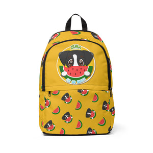 
            
                Load image into Gallery viewer, Unisex Fabric Backpack - Watermelon Logo (Yellow)
            
        