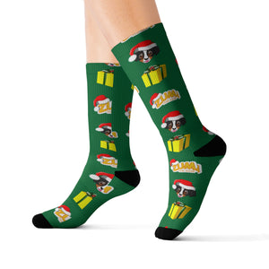 Christmas Sublimation Socks - Allover Green