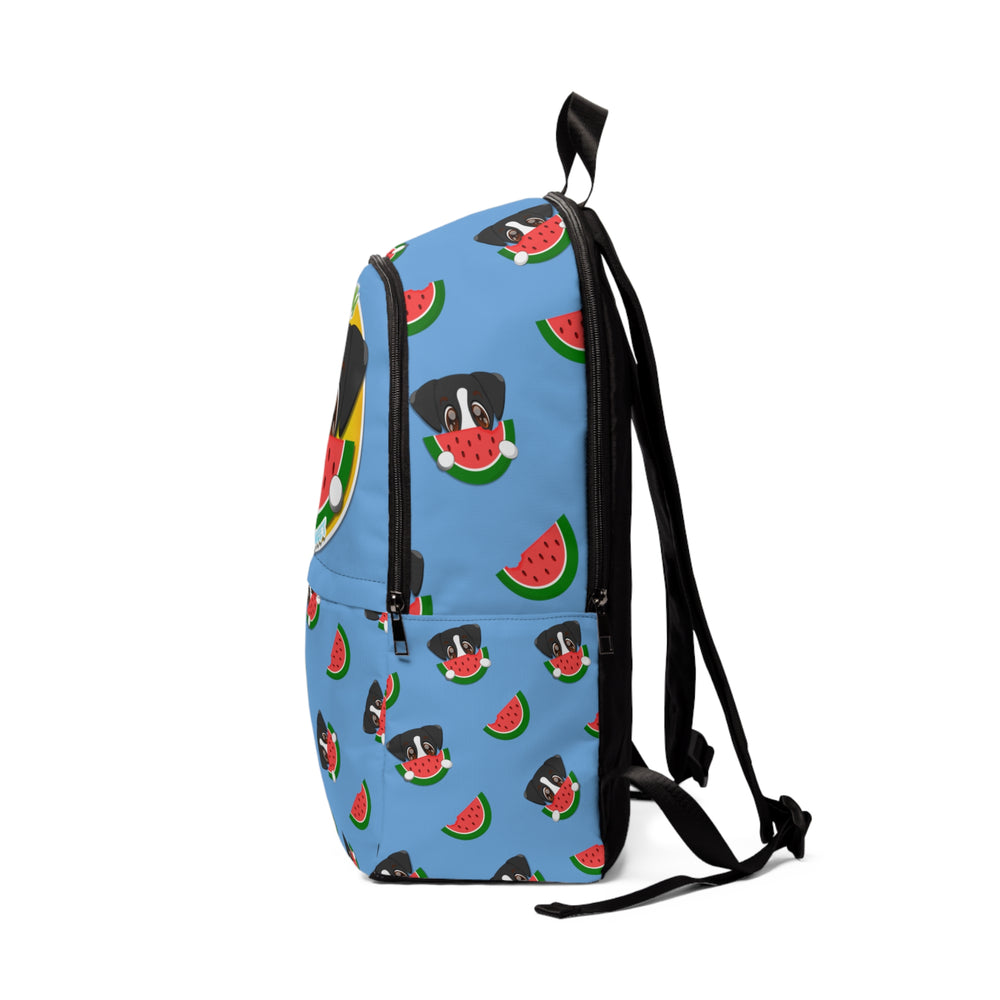 Unisex Fabric Backpack - Watermelon Logo (Blue)