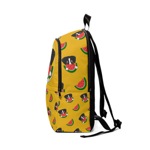 
            
                Load image into Gallery viewer, Unisex Fabric Backpack - Watermelon Logo (Yellow)
            
        