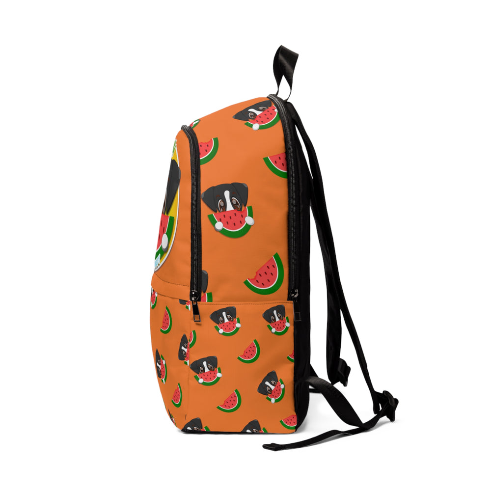 Unisex Fabric Backpack - Watermelon Logo (Orange)
