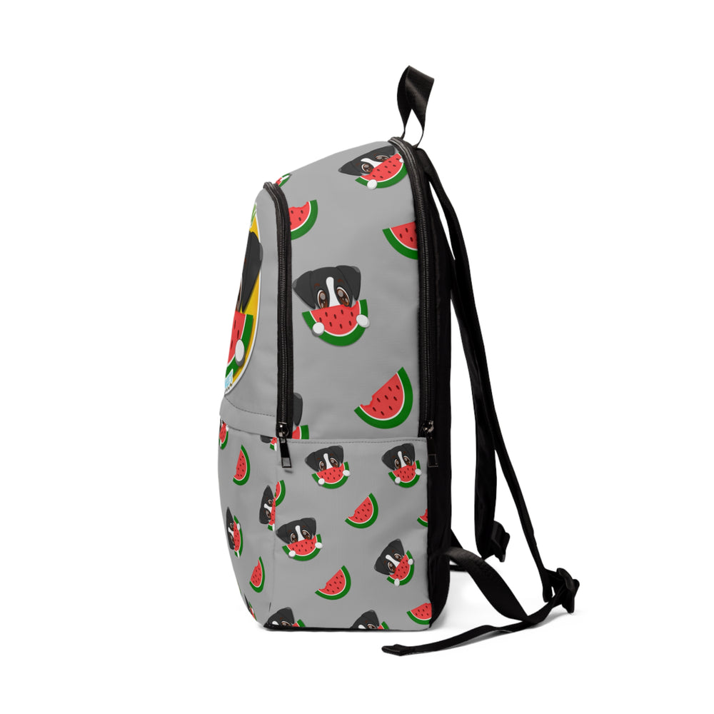 Unisex Fabric Backpack - Watermelon Logo (Grey)