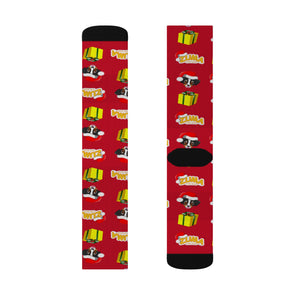 Christmas Sublimation Socks - Allover Red