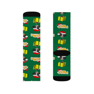 Christmas Sublimation Socks - Allover Green