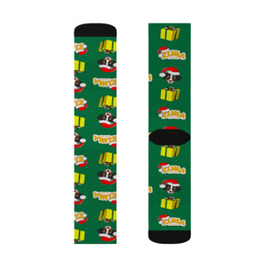 Christmas Sublimation Socks - Allover Green