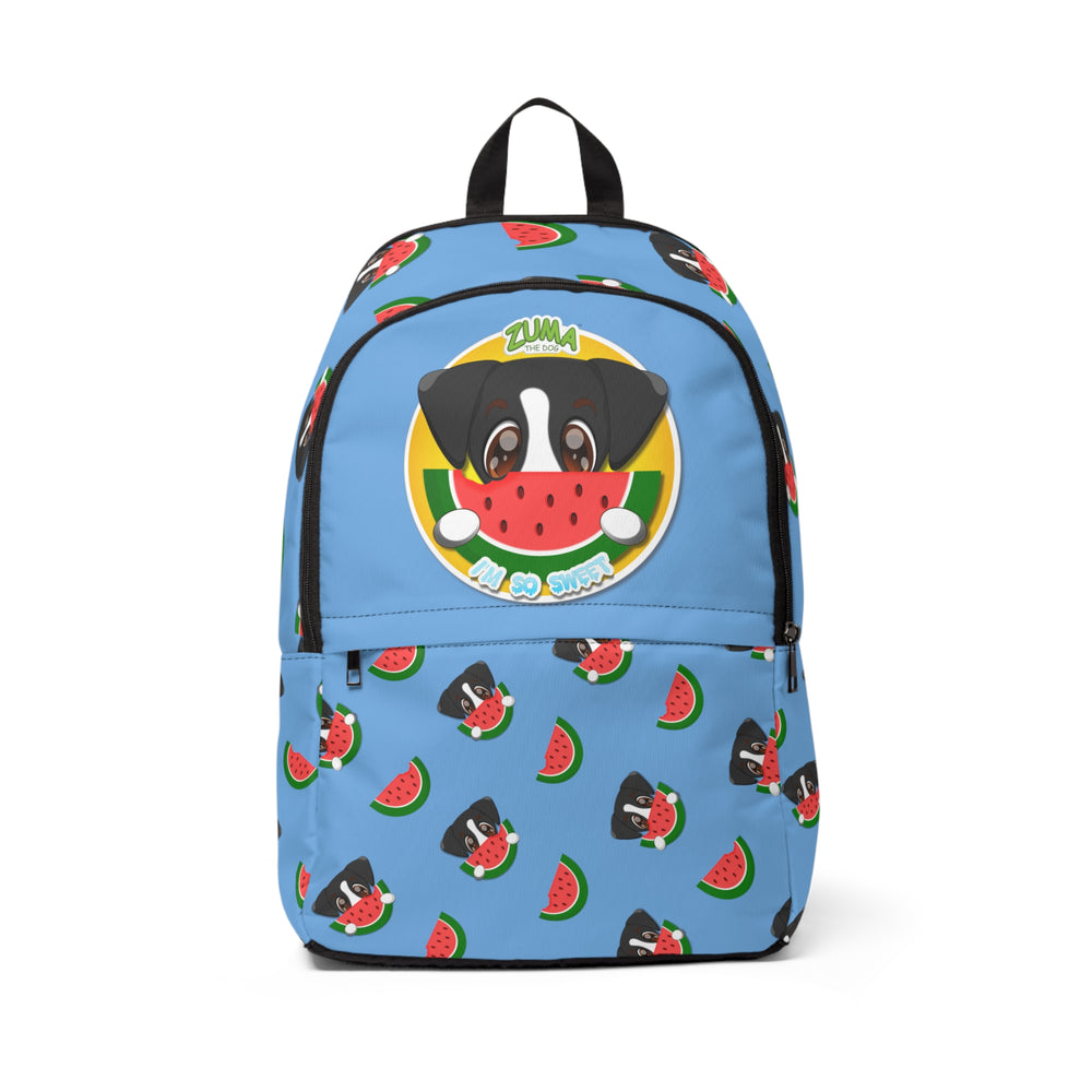 Unisex Fabric Backpack - Watermelon Logo (Blue)