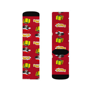 Christmas Sublimation Socks - Allover Red