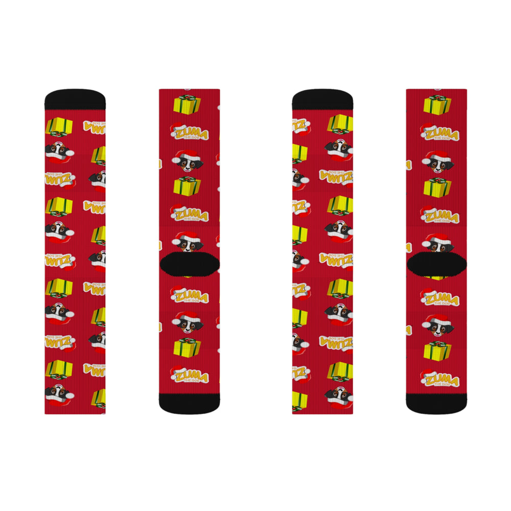 Christmas Sublimation Socks - Allover Red