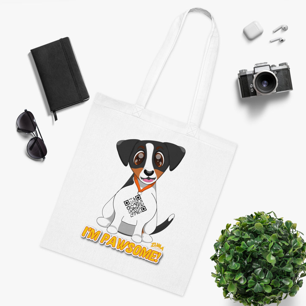 Zuma the Dog Cotton Tote - Pawsome AR Gaming Experience Bag