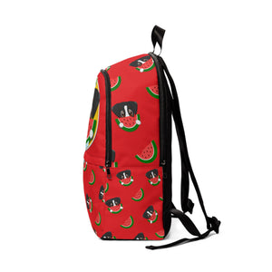 Unisex Fabric Backpack - Watermelon Logo (Red)
