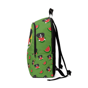 Unisex Fabric Backpack - Watermelon Logo (Green)