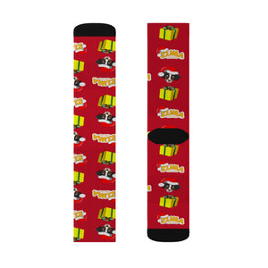 Christmas Sublimation Socks - Allover Red