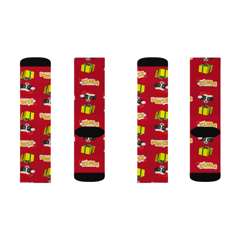 Christmas Sublimation Socks - Allover Red