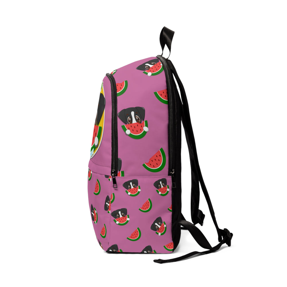 Unisex Fabric Backpack - Watermelon Logo (Pink)
