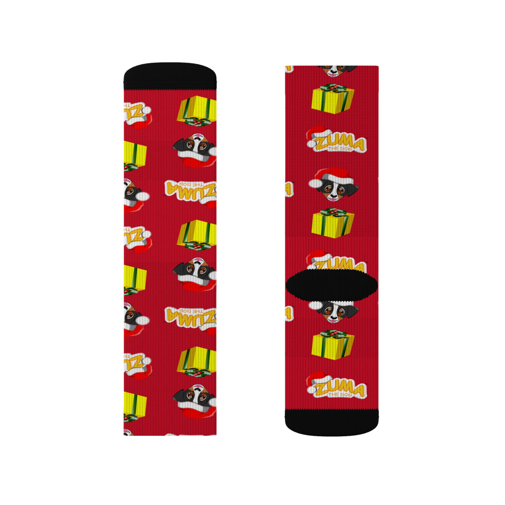 Christmas Sublimation Socks - Allover Red