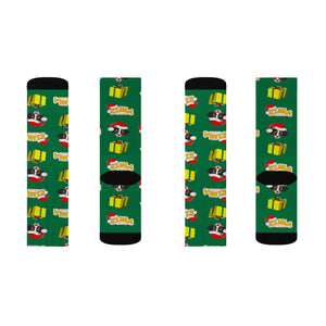 Christmas Sublimation Socks - Allover Green