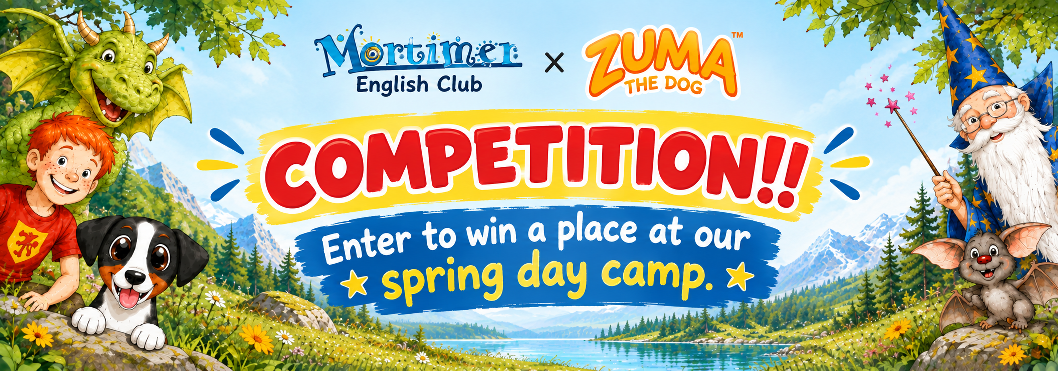 Mortimer English Club and Zuma the Dog competition: enter to win a place at our Spring day camp.