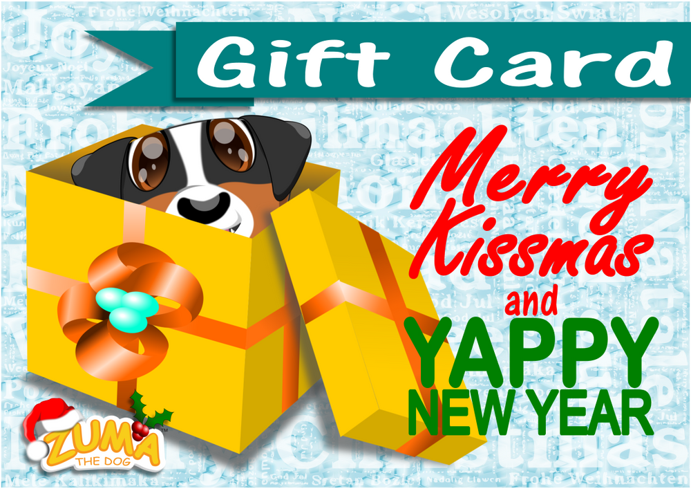Zuma the Dog Christmas Gift Card