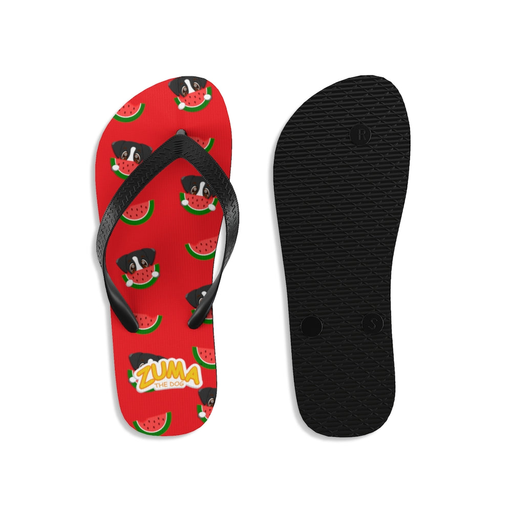 Unisex Flip-Flops - Red Watermelon