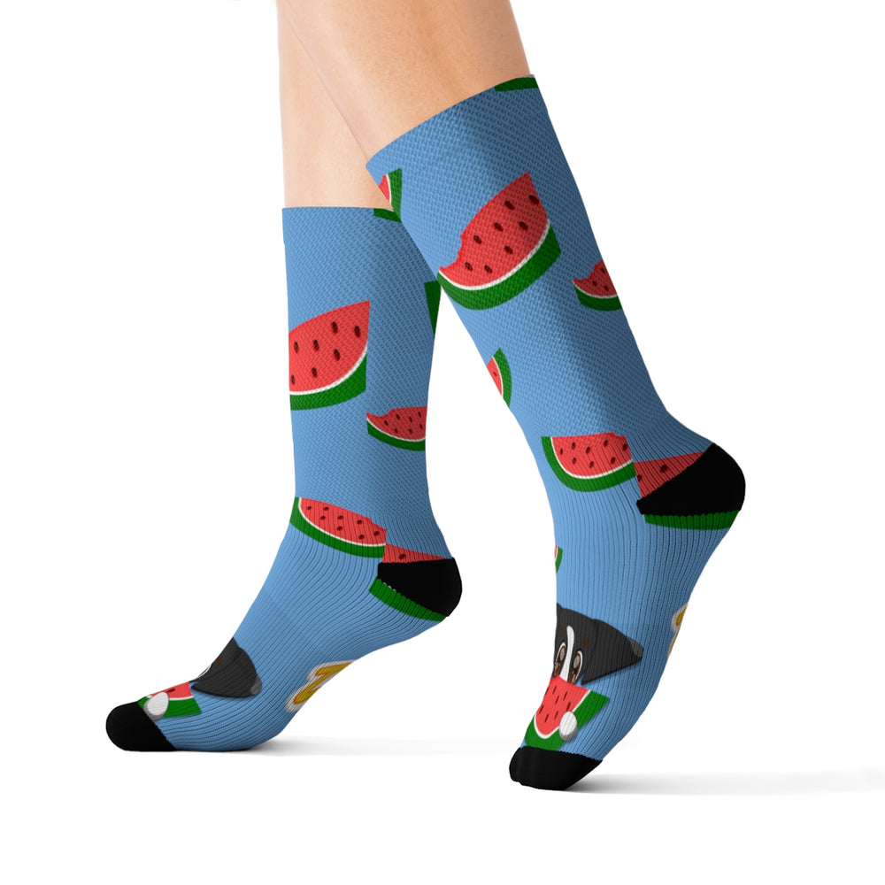 
            
                Load image into Gallery viewer, Sublimation Socks - Watermelon Print (Blue)
            
        