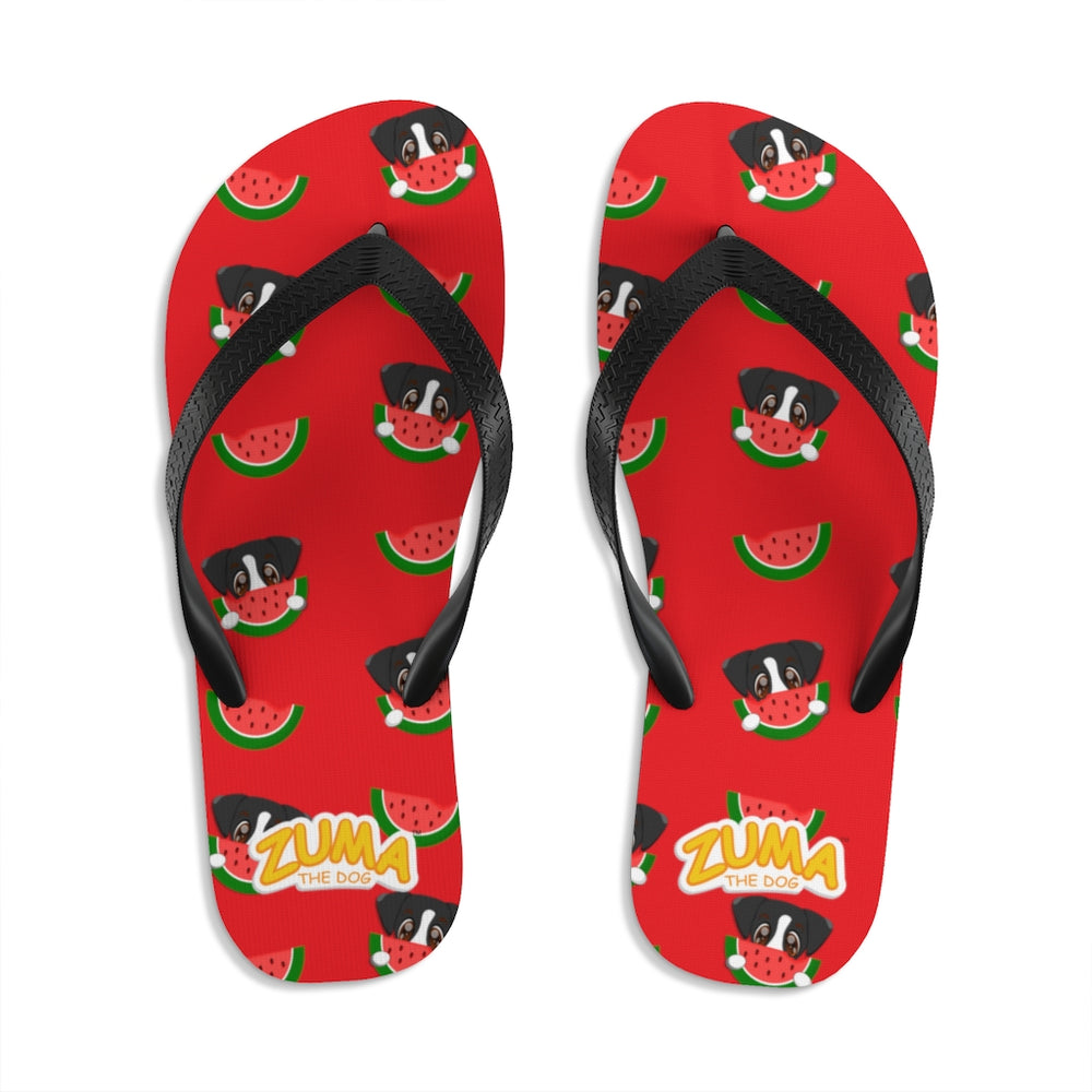 Unisex Flip-Flops - Red Watermelon