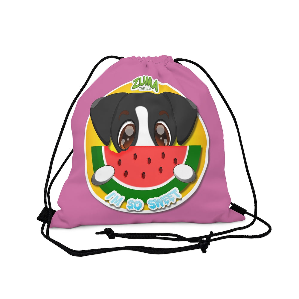 Outdoor Drawstring Bag - Watermelon Logo (Pink)