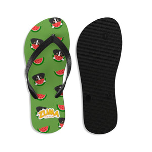 Unisex Flip-Flops - Green Watermelon