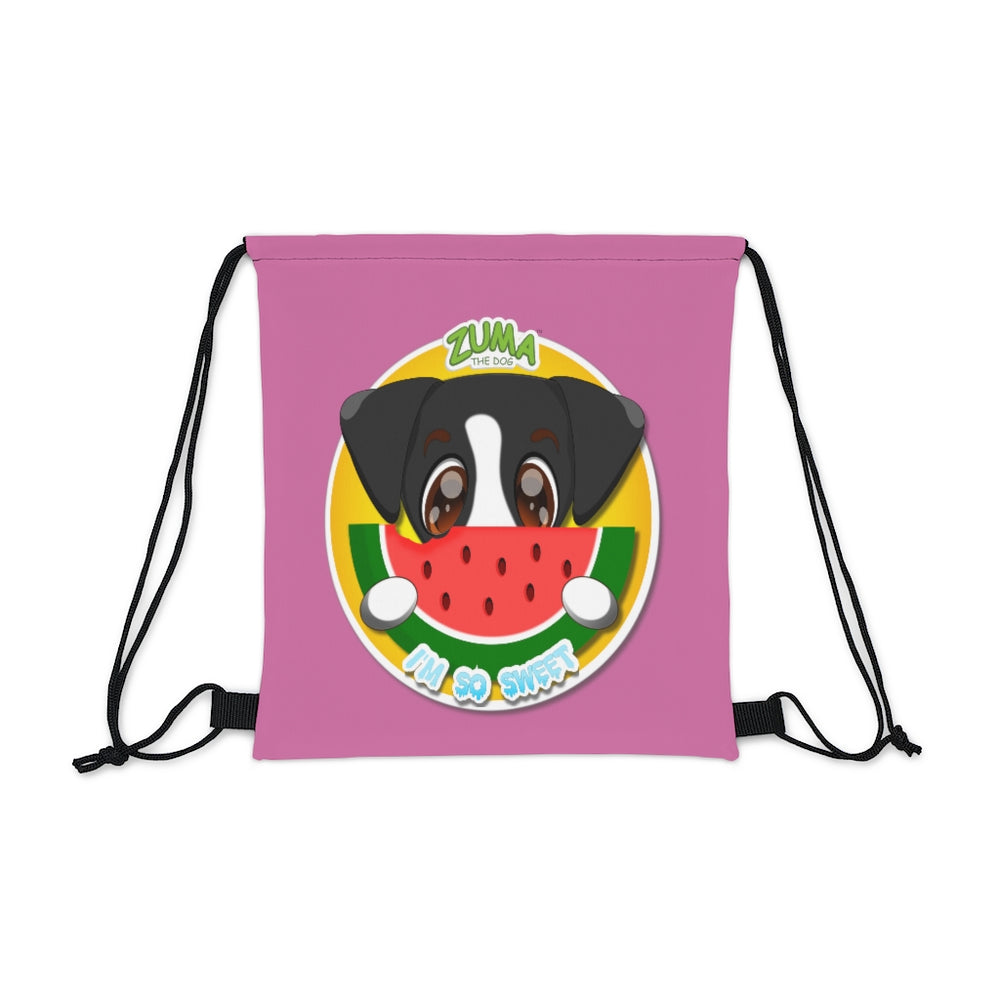 Outdoor Drawstring Bag - Watermelon Logo (Pink) – Zuma the Dog