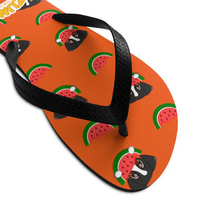 
            
                Load image into Gallery viewer, Unisex Flip-Flops - Orange Watermelon
            
        