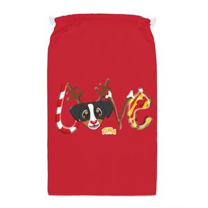 
            
                Load image into Gallery viewer, Santa Sack - Love Print - Red
            
        