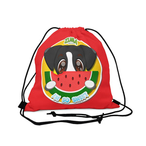 Outdoor Drawstring Bag - Watermelon Logo (Red)