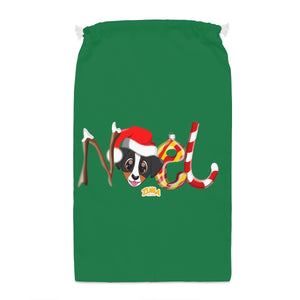 Santa Sack - Noel Print - Green