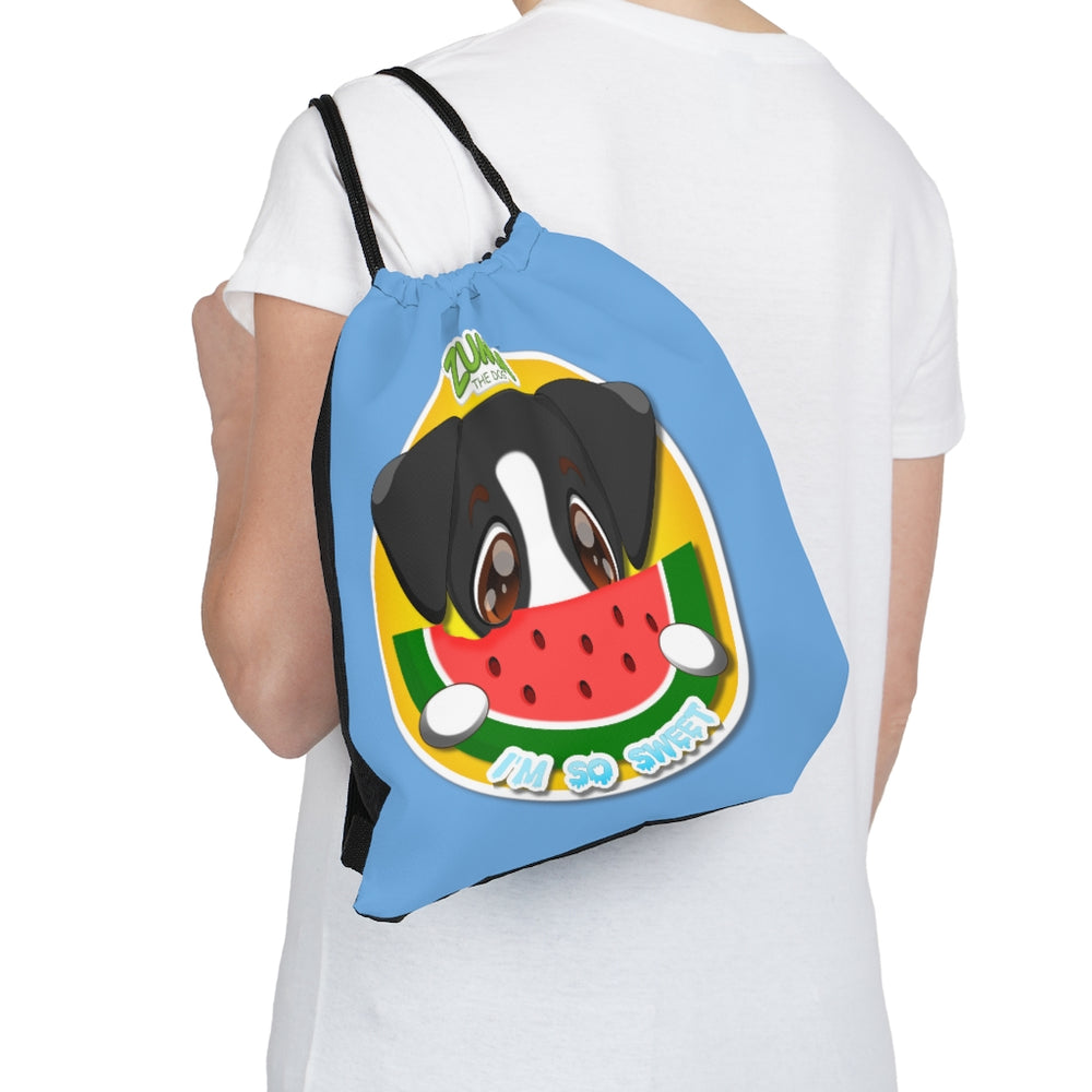 Outdoor Drawstring Bag - Watermelon Logo (Blue)