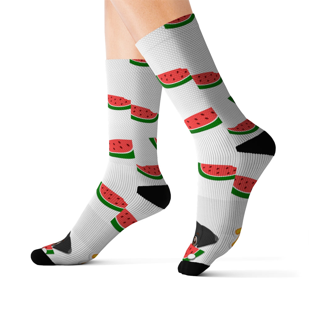 
            
                Load image into Gallery viewer, Sublimation Socks - Watermelon Print (White)
            
        