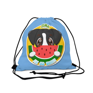 Outdoor Drawstring Bag - Watermelon Logo (Blue)