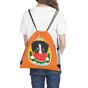 Outdoor Drawstring Bag - Watermelon Logo (Orange)