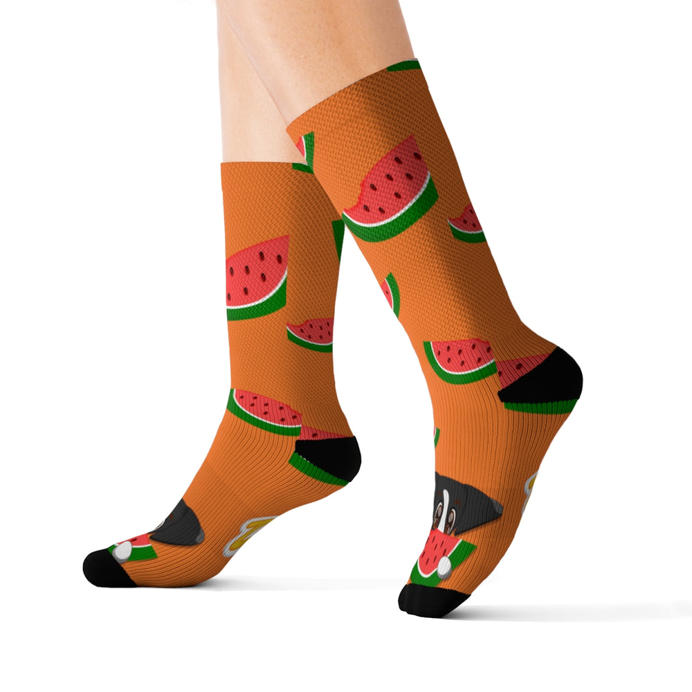 
            
                Load image into Gallery viewer, Sublimation Socks - Watermelon Print (Orange)
            
        