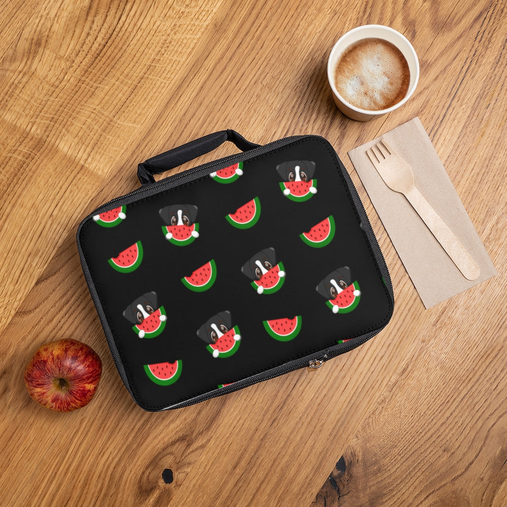 Lunch Bag - Allover Watermelon Print (Black)